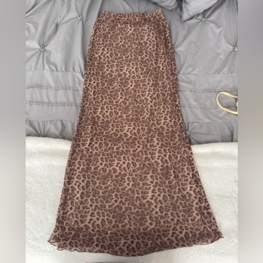See you Monday cheetah maxi skirt